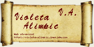 Violeta Alimpić vizit kartica